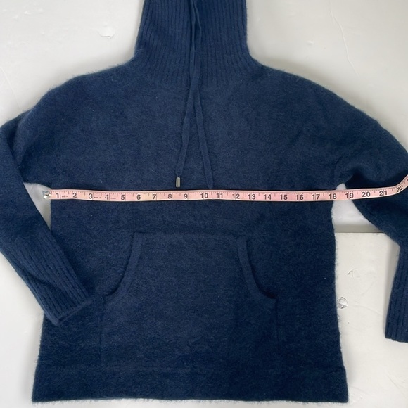 Rachel Zoe 2ply 100% Cashmere Drawstring Soft Turtleneck Sweater Dark Blue Small - Picture 11 of 12